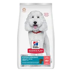 Hill’s Science Plan Canine Adult Hypoallergenic Medium Sausas maistas suaugusiems vidutinių veislių šunims, esant jautrumui pašarui (su lašiša) 14 kg