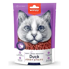 Wanpy skanėstas katėms, vytintos antienos juostelės,minkštos,80g