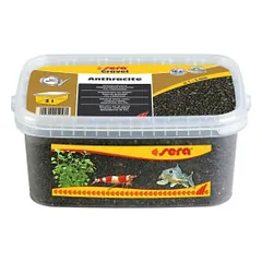 Sera gruntas akvariumui, antracito pilka, 1-3 mm, 3 l