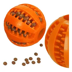Šuns kramtomas žaislas, oranžinis, 7 cm — 4 nuotrauka