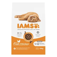 IAMS sausas maistas kačiukams su vištiena, 10 kg