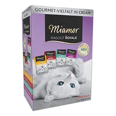 MIAMOR Ragout Royale Multibox 12 x 100 g žuvies ir mėsos skoniai kreminiame drėgname kačių ėdale