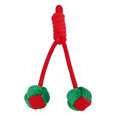 Nobleza žaislas šuniu, virvė su kamuoliukais, xmas, 36cm — 3 nuotrauka