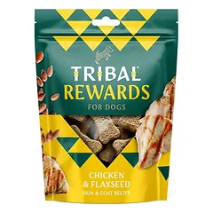 Sausainiai šunims su vištiena ir linų sėmenimis – Chicken & Flaxseed, 125 g – Tribal Rewards