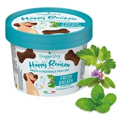 DoggyeBag Happy Routine FRESH BREATH funkc. skanėstai šunims - mentolis, petražolės, šalavijas