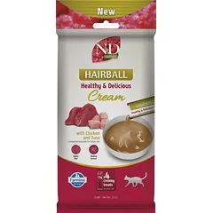 FARMINA N&D QUINOA CAT HAIRBALL - CREAM with Chicken&Tuna 4x15g (pak15)