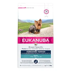 Eukanuba Breed Specific sausas maistas Jorkšyro terjerams su vištiena AB 2 kg parduotuvėje animu.lt