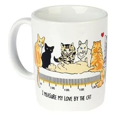 TIAKI Keramiktasse "I Measure My Love By The Cat"