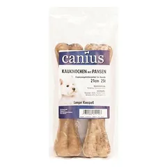 Canius kramtomasis kaulas su prieskrandžių įdaru 21 cm, skanėstai šunims