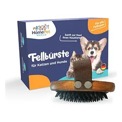 HomePetWorld šepetys, 2 viename, dvipusis šepetys iš buko medienos — 3 nuotrauka