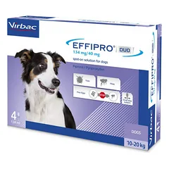 EFFIPRO DUO 134 mg užlašinamasis tirpalas šunims 10-20 kg,  N4