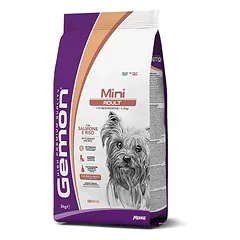 Gemon mini adult visavertis pašaras suaugusiems šunims su lašiša ir ryžiais 3kg