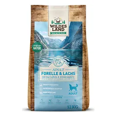 WILDES LAND Classic Adult Trout & Salmon with Potato sausas maistas šunims su upėtakiu 12 kg