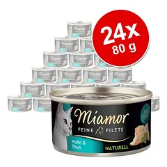 Sparpaket Miamor Feine Filets Naturelle 24 x 80 g