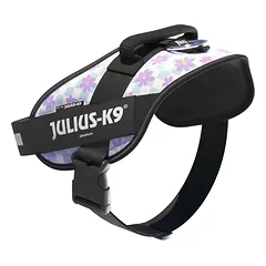 Julius - K9 IDC Powerharness Cartoon - šuns pakinktai su atšvaitais, gėlių dizainas, Mini — 2 nuotrauka