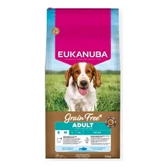 Eukanuba Grain Free Adult S/M sausas maistas šunims su žuvimi, 3 kg