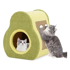 GIANTEX Kratzbaum Für Katzen In Avocado-Form Mit Matte,Großzügiger Einstieg