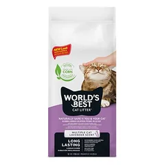 World's Best Cat Litter Multiple Cat su levandomis, kraikas katėms, Ekonominė pakuotė: 2 x 12,7 kg — 2 nuotrauka