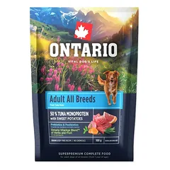 Ontario Adult All Breeds Monoprotein Tuna & Sweet Potatoes 0.1kg (Mėginys)