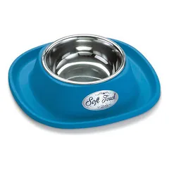 Record metalinė dubenėliui su guminiu padėklu soft touch, 28×5,5 cm, 2,4 l, įvairių spalvų — 2 nuotrauka