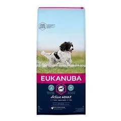 Eukanuba sausas maistas vidutinių veislių suaugusiems šunims su vištiena, 15 kg
