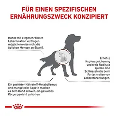 Royal Canin Veterinary Canine Hepatic sausas maistas šunims, > 10 kg — 3 nuotrauka