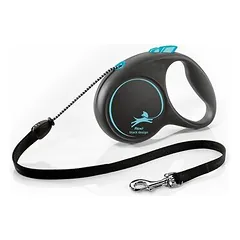 flexi black design M Cord 5m  blue parduotuvėje 1petshop.lt