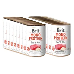 BRIT MONO PROTEIN BEEF & BROWN RICE 18x400g