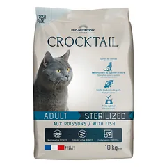 CROCTAIL Adult Sterilized  sausas maistas su žuvimi katėm