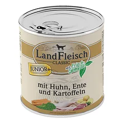 Landfleisch konservai šuniukams, vištiena, antiena, bulvės, 800g