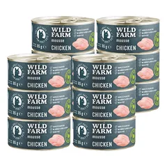 WILD FARM Mousse Chicken 12x85g - putėsiai be grūdų katėms