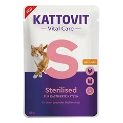 KATTOVIT Vital Care Sterilizuota su vištiena 12x85 g