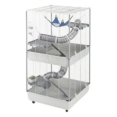 Ferplast narvas smulkiems gyvūnams Furet Tower, pilka: L 80 x B 75 x H 161 cm — 4 nuotrauka