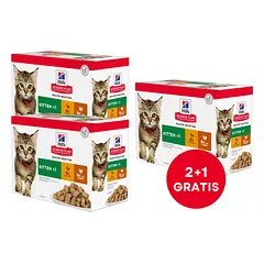 HILL'S Science Plan Feline Kitten Multipack Chicken & Turkey 85 g x12 Szt. (2+1 NEMOKAMAI)
