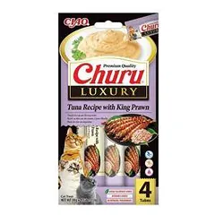 Churu Luxury kreminis skanėstas su tunu ir krevetėmis katėms, 4 vnt.