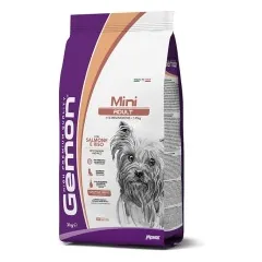 Gemon mini adult visavertis pašaras suaugusiems šunims su lašiša ir ryžiais 3kg