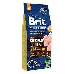Brit Premium By Nature Junior M sausas maistas šunims 15 kg