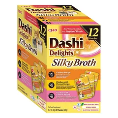 INABA Cat Dashi Delights Silky Broth Mix skonių su vištiena 12 x 40 g