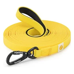 lionto Schleppleine für Hunde aus Nylon mit PVC-Beschichtung