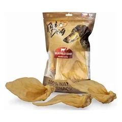 KIDDOG 100% natūralios buivolų ausys 250g — 1 nuotrauka