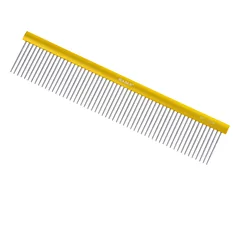 Madan Professional Light Comb - profesionalus, didelis šukos su aliuminio rankena ir vidutiniu dantų tarpu, ilgi 35 mm kaiščiai, 23cm — 2 nuotrauka