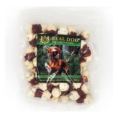 Real Dog skanėstai šunims, kaulas su mazgais apsuktas ėriena, 500 g