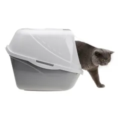 Comfy Easy Cat smėlinis, pilkas tualetas katėms — 4 nuotrauka