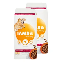 IAMS sausas pašaras Vitality vyresniems didelių veislių šunims, su vištiena 2x12kg 