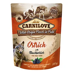 Carnilove kons. šunims Pate Ostrich with Blackberries 12 x 300g
