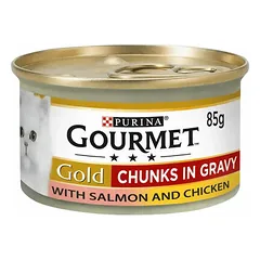 Purina Gourmet Gold Chunks in Gravy Salmon & Chicken 85 g nuotrauka