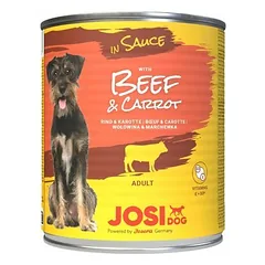 Josera JosiDog Adult su jautiena ir morkomis padaže, drėgnas maistas šunims 830 g