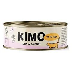 Kimo Cat Tuna & Salmon 70 g parduotuvėje alphazoo.lt