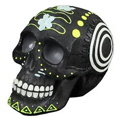Aqua Della Aquarium Dekoration Dia de los Muertos Schädel schwarz