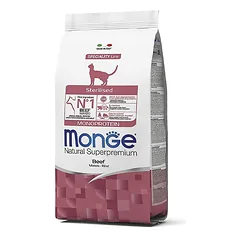 Monge Natural Superpremium Sterilised Beef sausas maistas katėms 1.5 kg